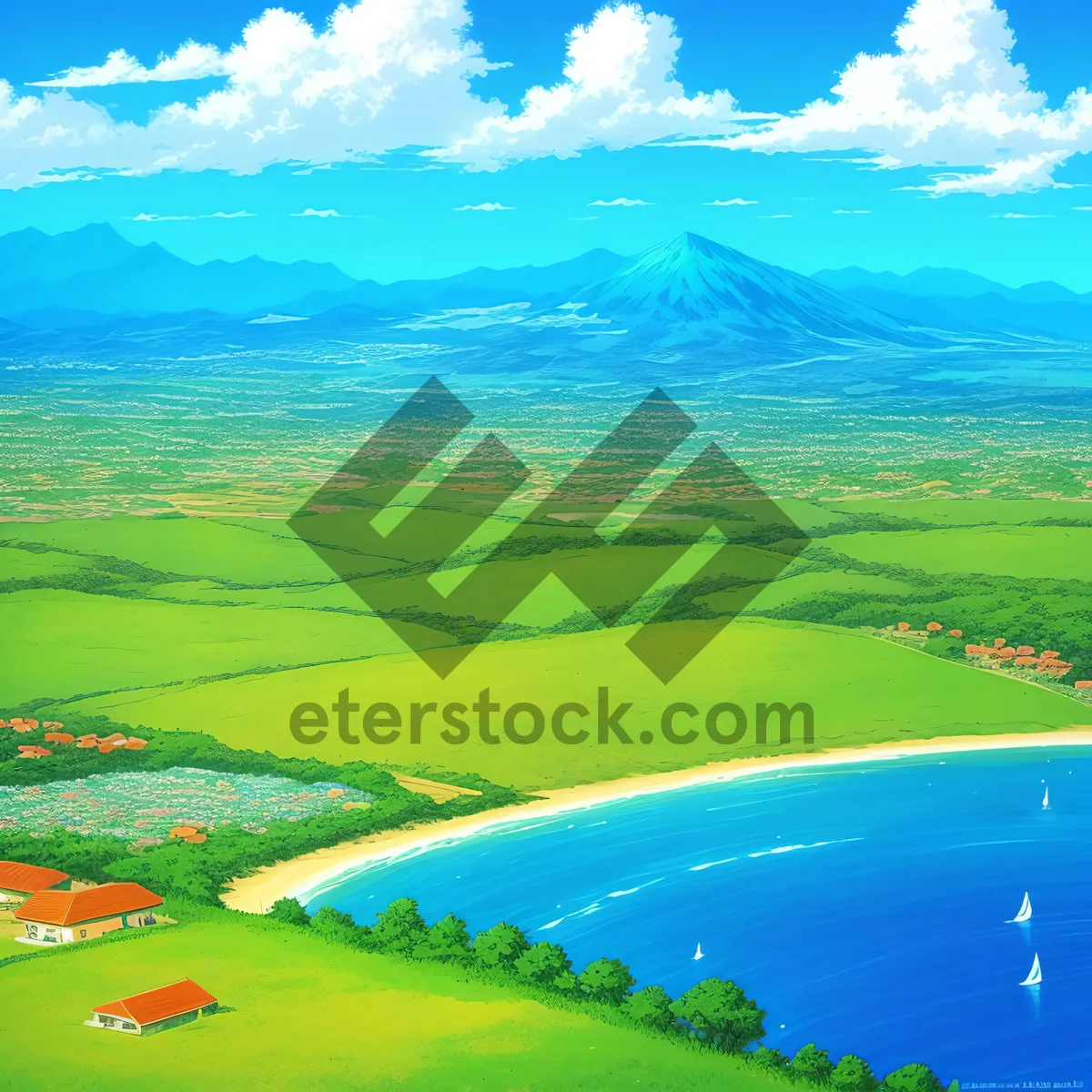 Picture of Serene Golf Course View with Lush Greenery