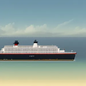 Luxury Liner Embarking on Oceanic Cruise