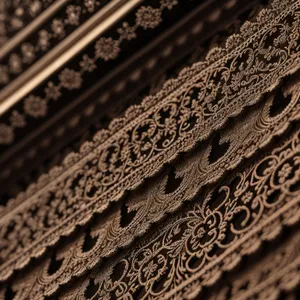 Textured Lace Pattern Zipper Design on Net Fabric