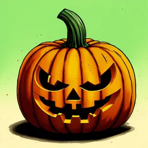 Spooky Jack-O'-Lantern for Halloween Decoration