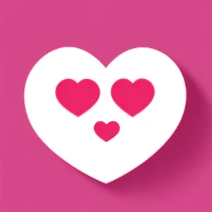 Romantic Love Symbol in Pink: Heart-shaped Valentine's Card Icon