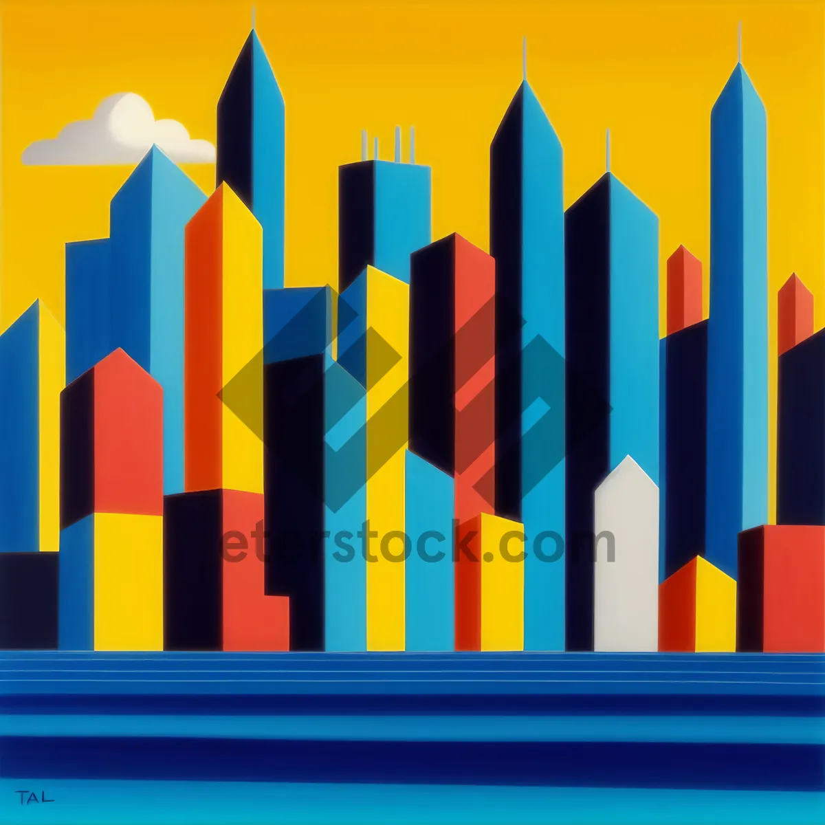 Picture of Colorful School Pencil Crayon Drawing on Wood