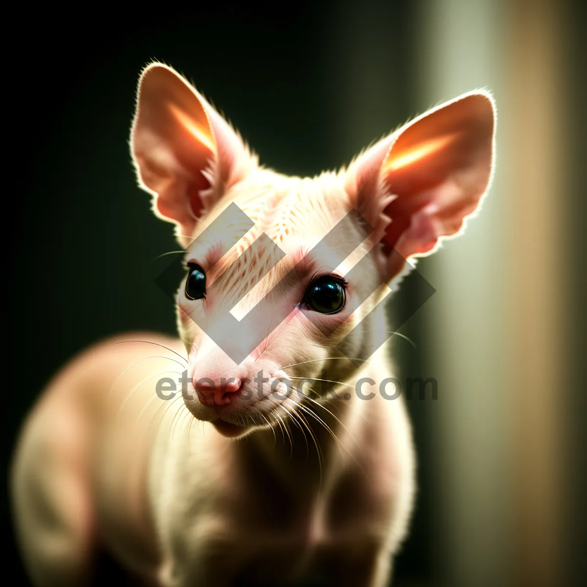 Picture of Cute Kitten with Adorable Blue Eyes and Whiskers