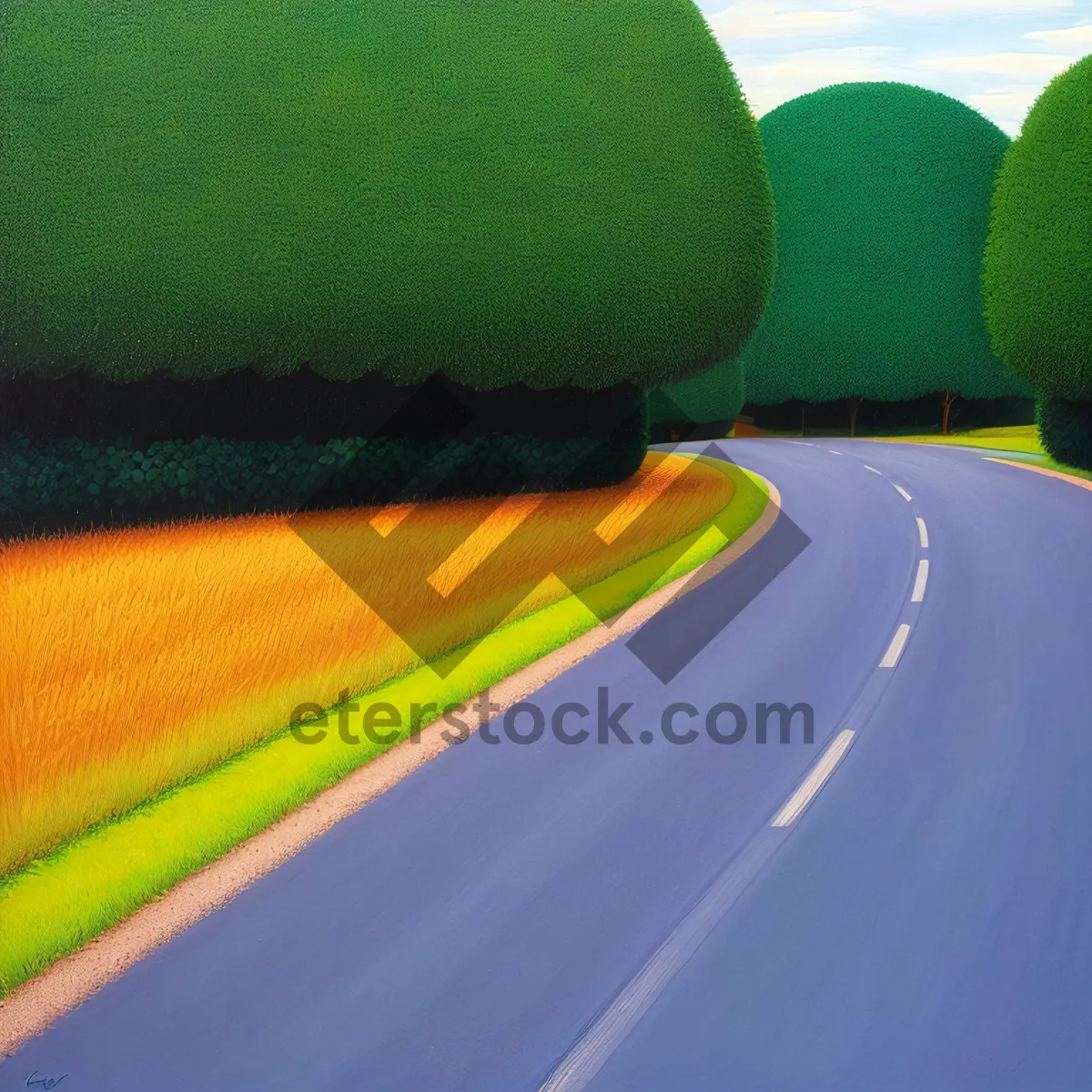 Picture of Fast Lane Through a Rural Meadow