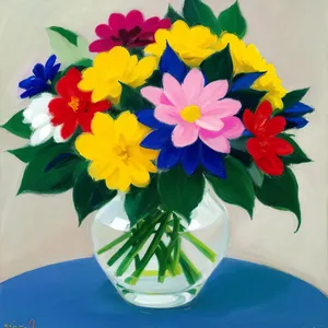 Colorful Floral Wheel: Vibrant Spring Bouquet Decoration