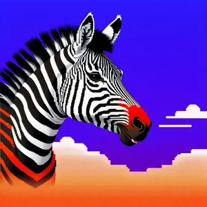 Striped Equine Beauty Roams African Grasslands