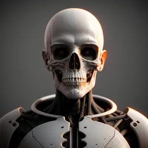 Macabre Sculpted Skull: Halloween-inspired artistic representation of human anatomy