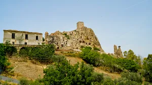 Medieval fortress atop rocky hill - Historic Castle Towers