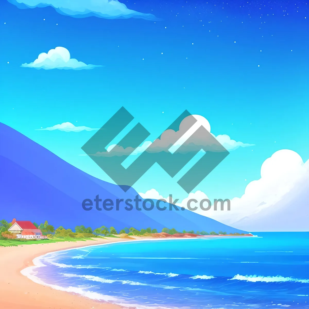 Picture of Serene Coastal Summer Bliss