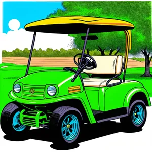 Fast Drive: Golf Cart on Green