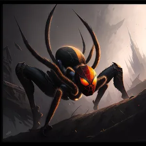Black Widow Spider in Web
