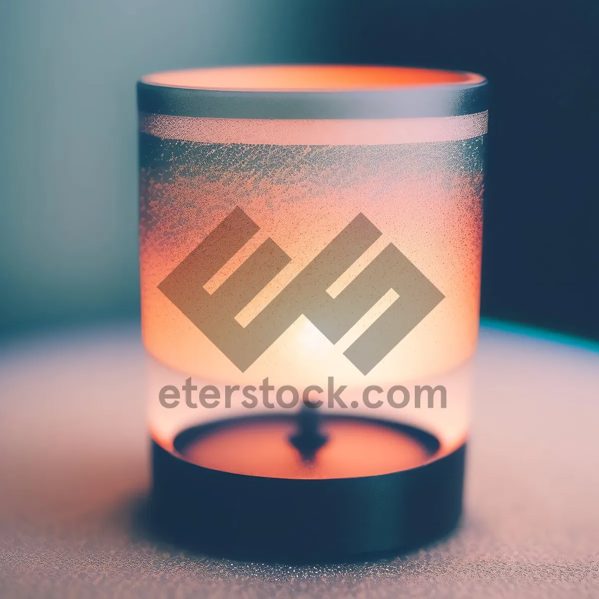 Picture of Candlelit Glass Cup with Illuminated Beverage