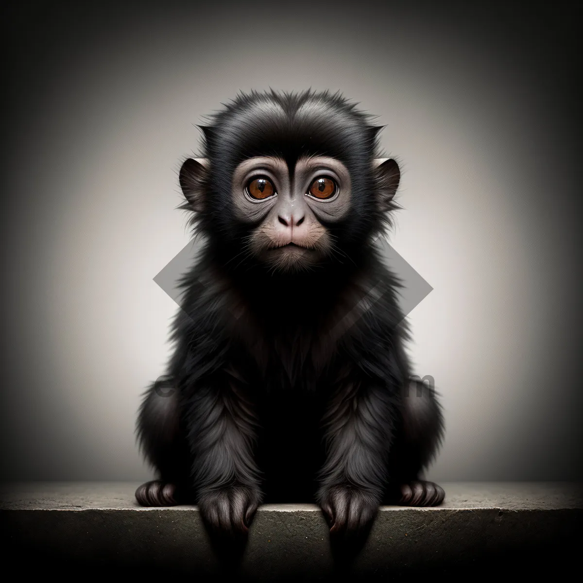 Picture of Cute Domestic Monkey Cat: Wild Primate with Furry Face