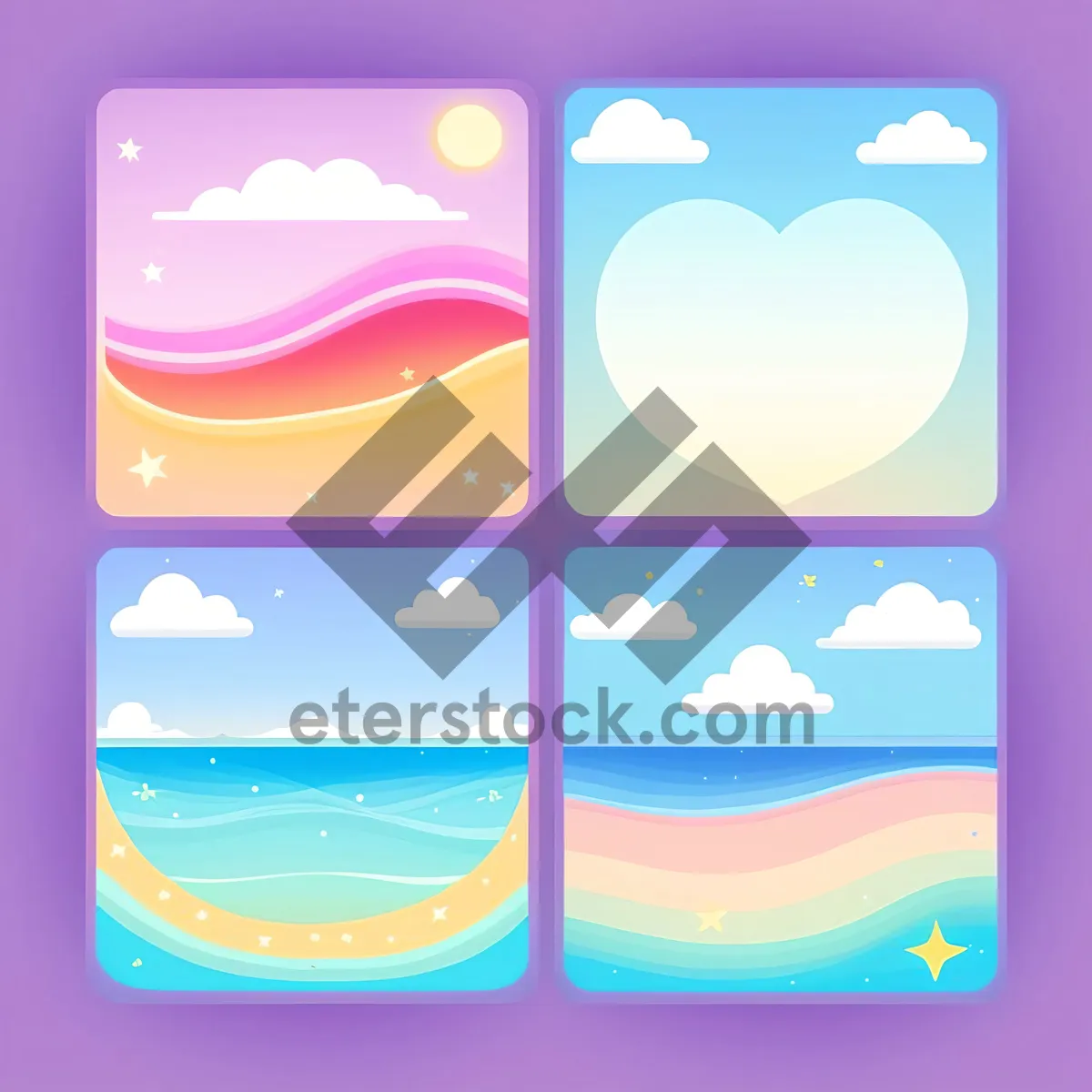 Picture of Shiny Icon Set: Glass Square Buttons for Web Design.