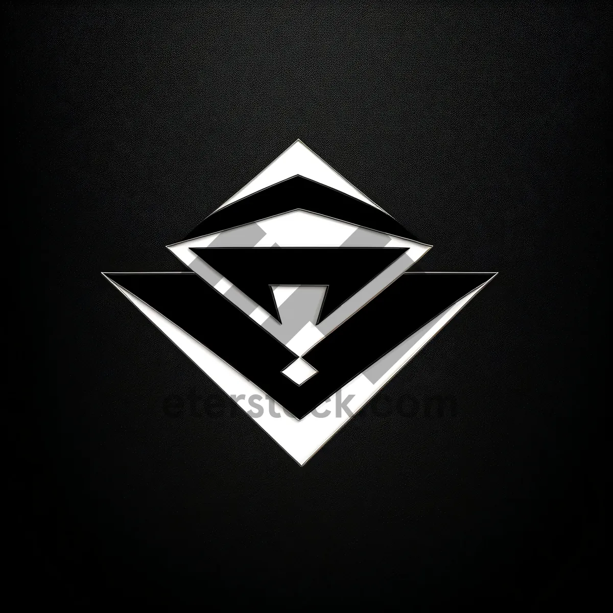 Picture of Enchanted Gem Star: Symbolic 3D Black Graphic