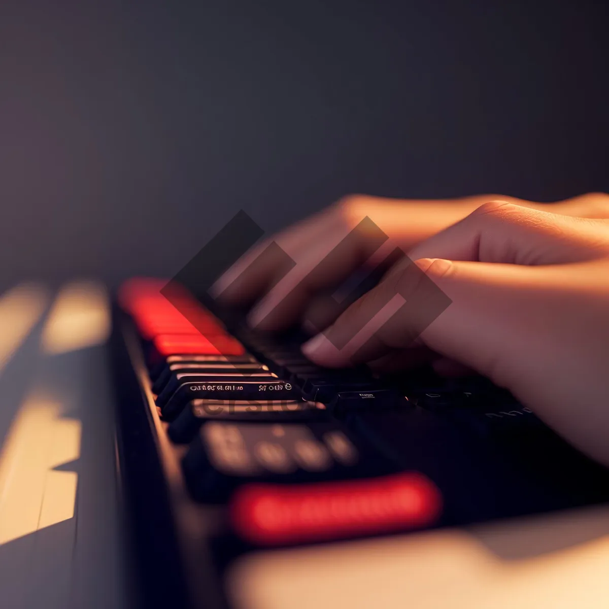 Picture of Modern Workstation: Efficiently Typing on Laptop Keyboard