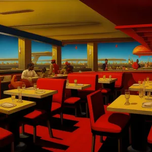 Modern restaurant interior design with luxury furniture