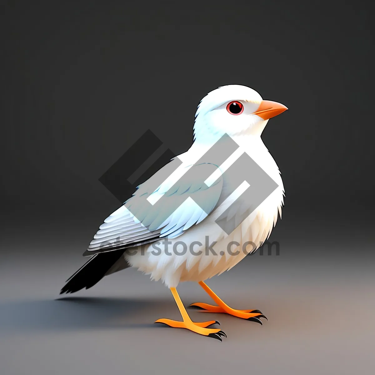 Picture of Vibrant Yellow Gull With Majestic Wings