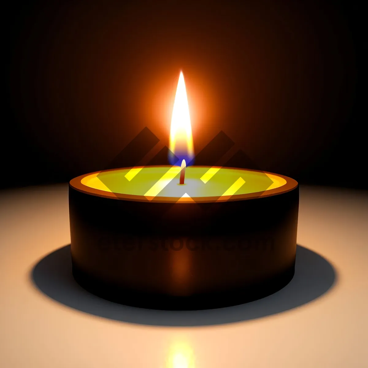 Picture of Shiny Flame Candle Button