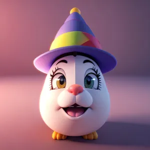 Cute Happy Bunny Cartoon with Bangle