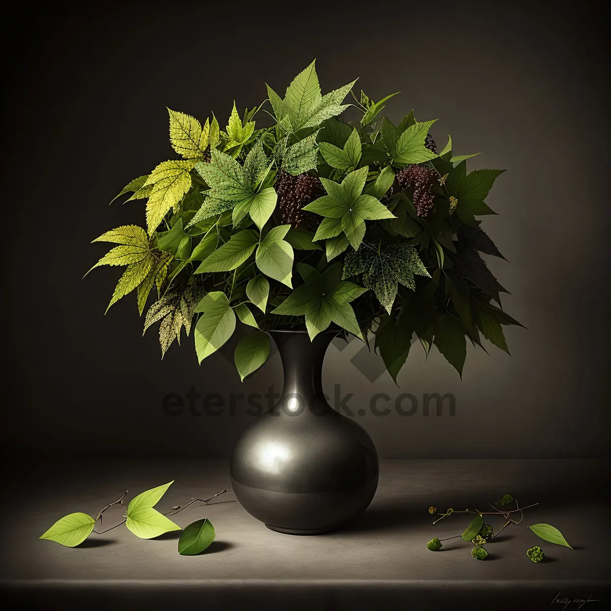 Picture of Seasonal Evergreen Bonsai in Decorative Vase
