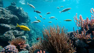 Colorful Tropical Fish Swimming in Bright Sunlight