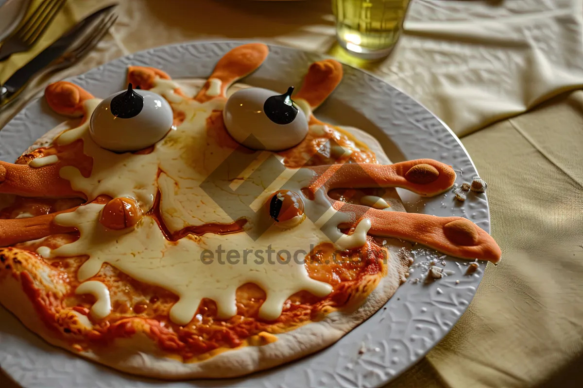 Picture of Tasty Pepperoni Pizza with Mozzarella and Tomato