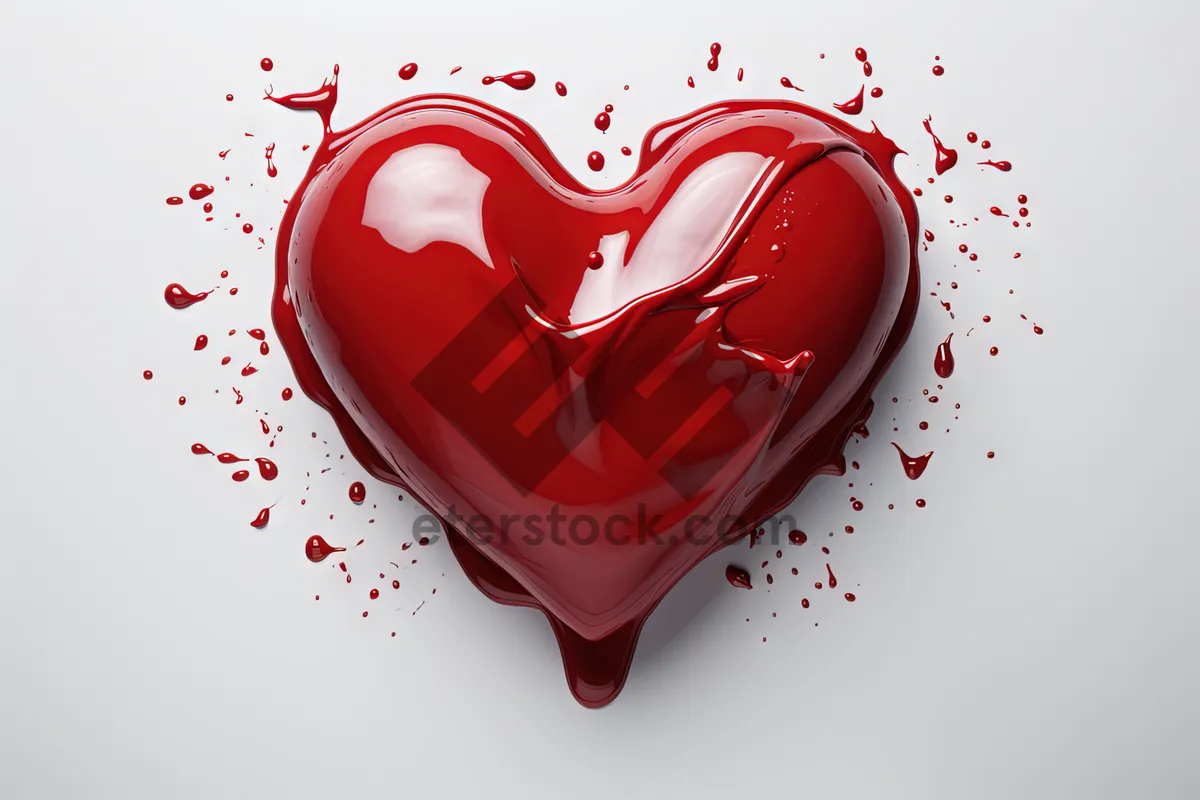 Picture of Valentine's Day Heart Decoration for Romantic Card.