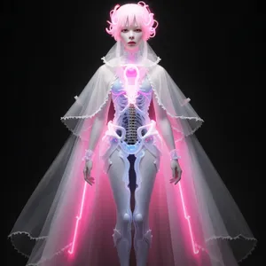 Mystic Human Anatomy Costume 3D Render - Crown Biology