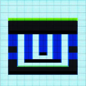 Digital Mosaic: Modern Grid Pattern on Oscilloscope