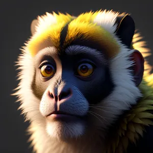 Cute Wild Primate with Piercing Eyes
