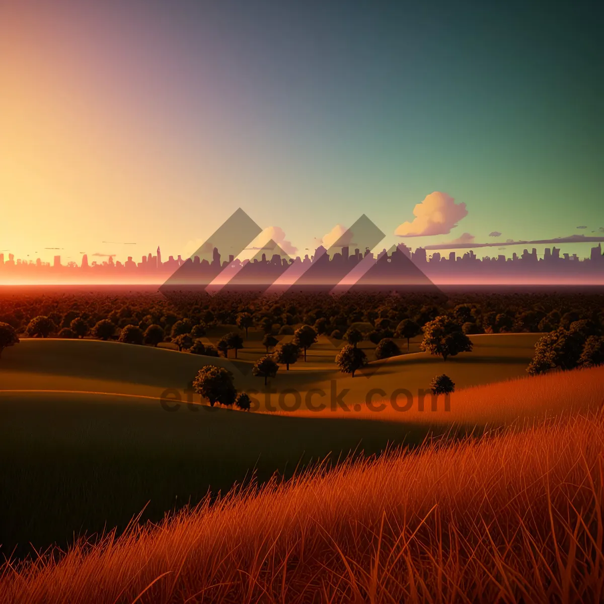 Picture of Golden Horizon: Majestic Sunset over the Coastal Waters