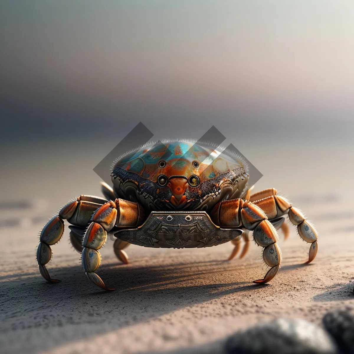 Picture of Colorful Hermit Crab in Shell