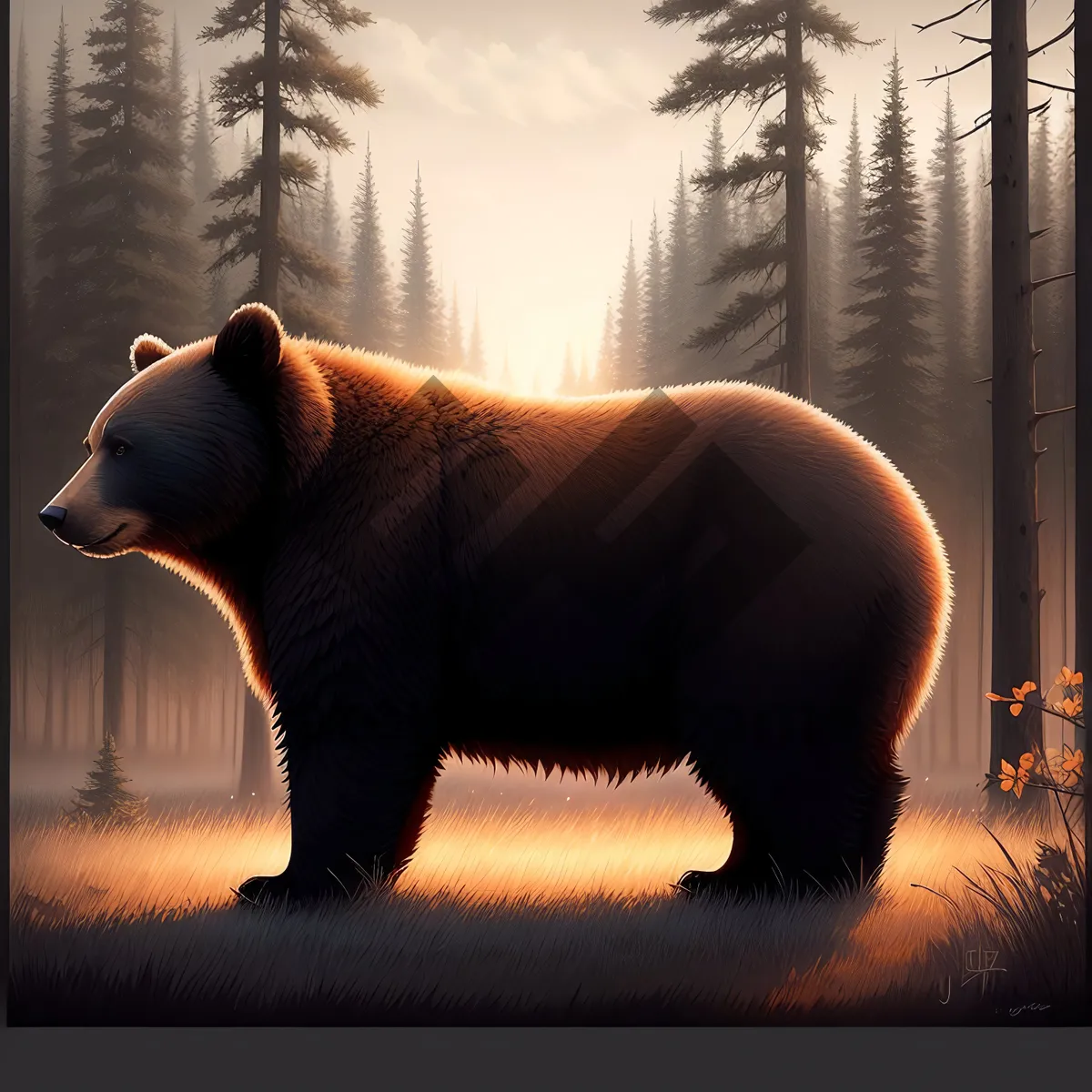 Picture of Wild Brown Bear - Majestic Forest Creature