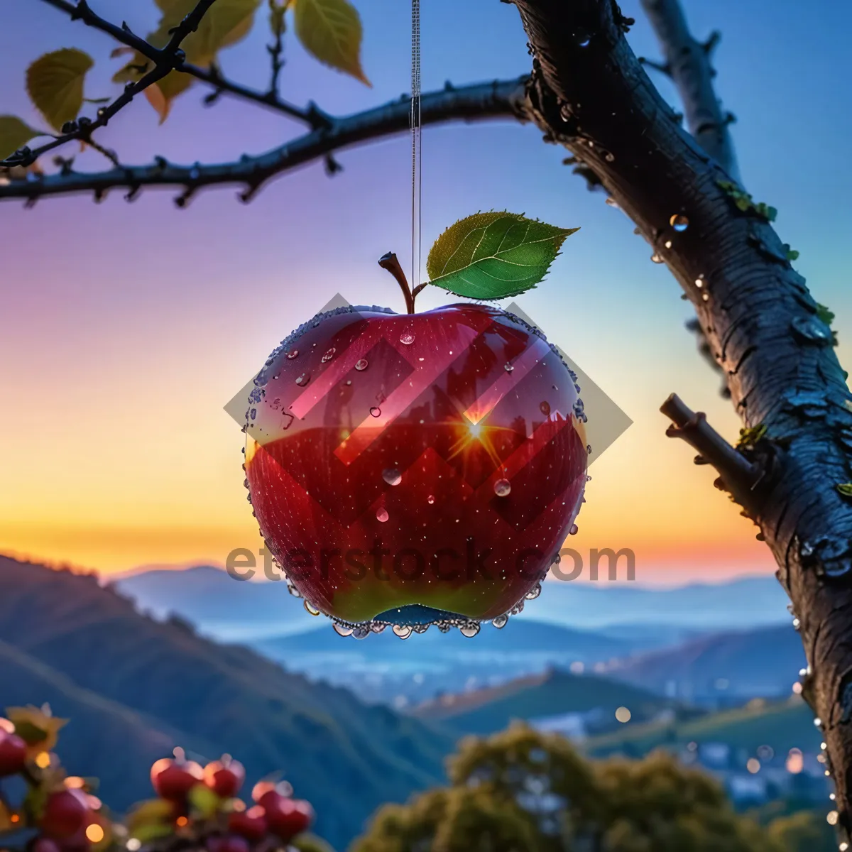 Picture of Fresh and Healthy Red Delicious Apple