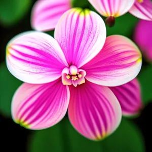 Vibrant Pink Floral Pattern with Bright Purple Blossoms