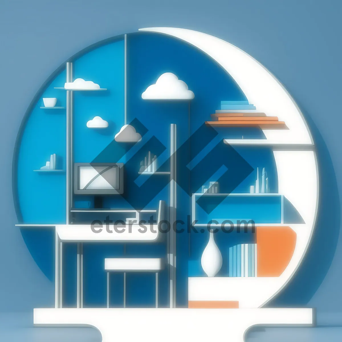 Picture of Shiny 3D Web Button - Graphic Design Icon