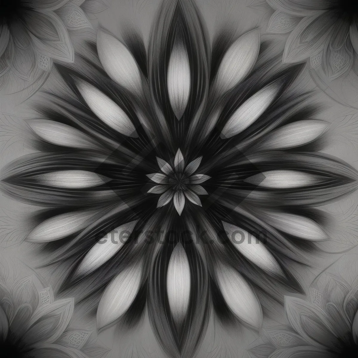 Picture of Lilac Fractal Design: Abstract Flowing Lotus Motion