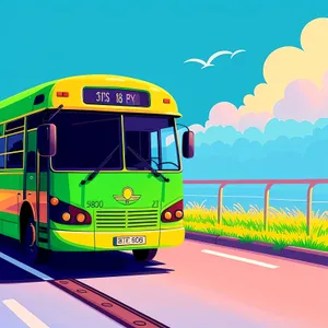 Vibrant Bus Transportation Design