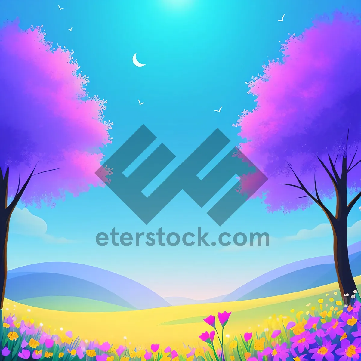 Picture of Colorful Summer Sky with Bright Sunlight