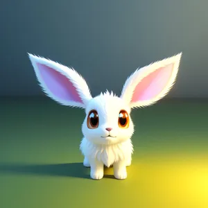 Fluffy Bunny with Cute Ears- Studio Pet Image