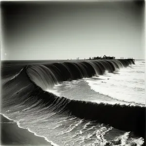 Coastal Barrier Landscape by the Sea