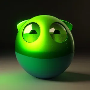 Cartoon Bacteria Sphere Symbol in 3D