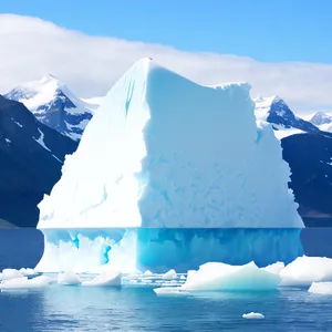 Majestic Arctic Glacier in Winter Wonderland