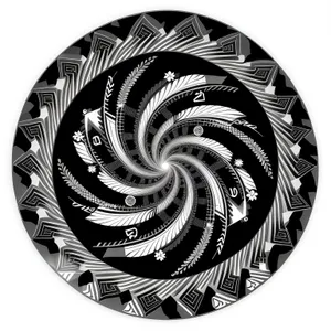 Coiled Swirls: 3D Graphic Art with Spiral Pattern