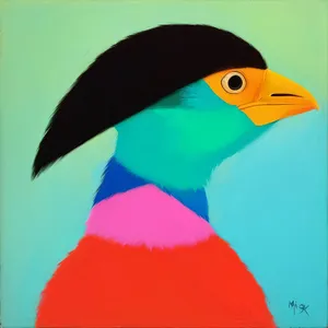 Vibrant Tropical Toucan in Yellow