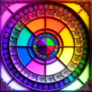 Colorful Round Window Design on Architecture Framework