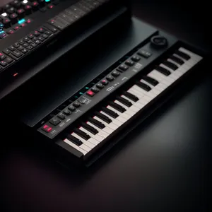 Black Digital Synth Keyboard - Music Technology Device