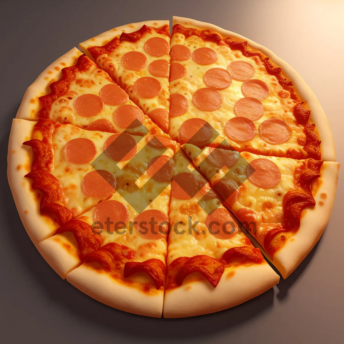 Picture of Delicious Pizza with Mozzarella and Pepperoni