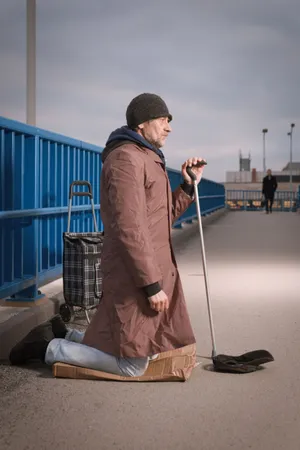 Male golfer cleaning golf equipment outdoors.